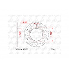 AFAM Corona plato de acero estándar 71304K-520 1149060001