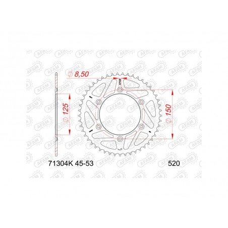 AFAM Standard Steel Crown Plate 71304K-520 1149060001