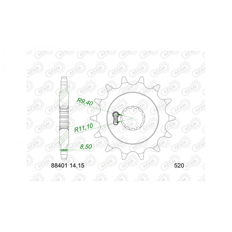 AFAM Standard Steel Pinion 88401-520 1149061001