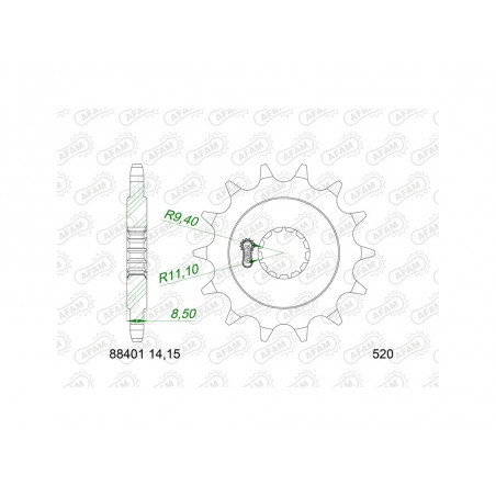 AFAM Standard Steel Pinion 88401-520 1149061001