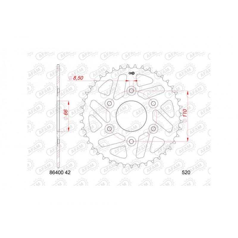 AFAM Standard Steel Crown Plate 86400-520 1149062001