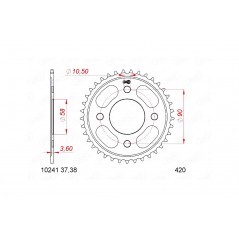 AFAM Standard Steel Crown Plate 10241-420 1149253001