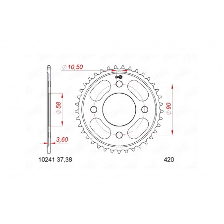 AFAM Standard Steel Crown Plate 10241-420 1149253001