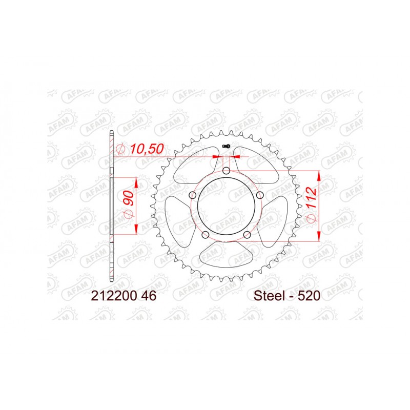 AFAM Standard Steel Plate Crown 212200-520 1149255001