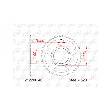 AFAM Standard Steel Plate Crown 212200-520 1149255001