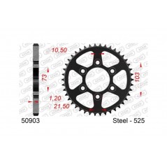 AFAM Standard Steel Crown Plate 50903-525 1149533001
