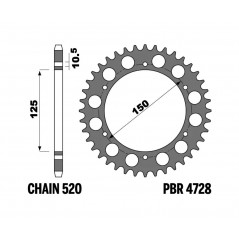 PBR Standard C45 Steel Crown Plate 4728-520 1096610002