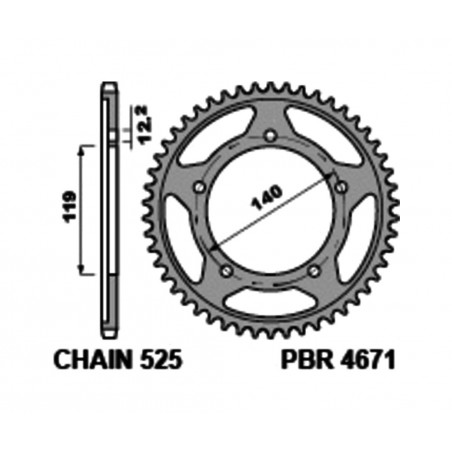 PBR Standard C45 Steel Crown Plate 4671 - 525 1118927002