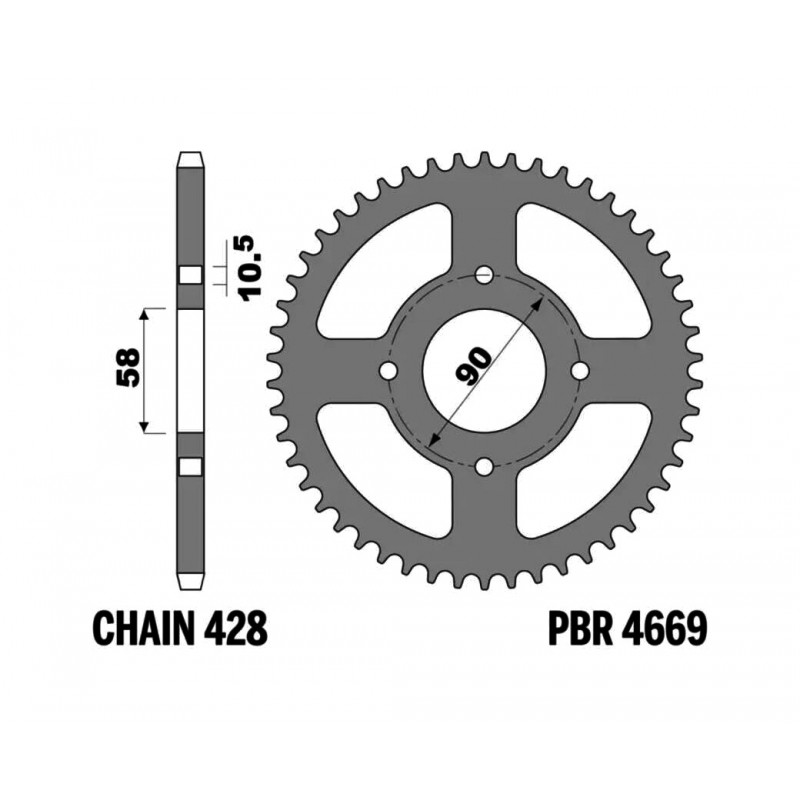 PBR Standard C45 Steel Crown Plate 4669-428 1149510001