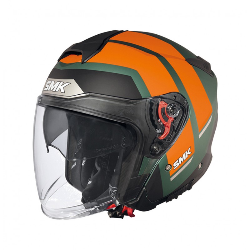 SMK Open jet helmet with matte decorated visor GTJ ROVER (MA872) D001400300MA87201VAR