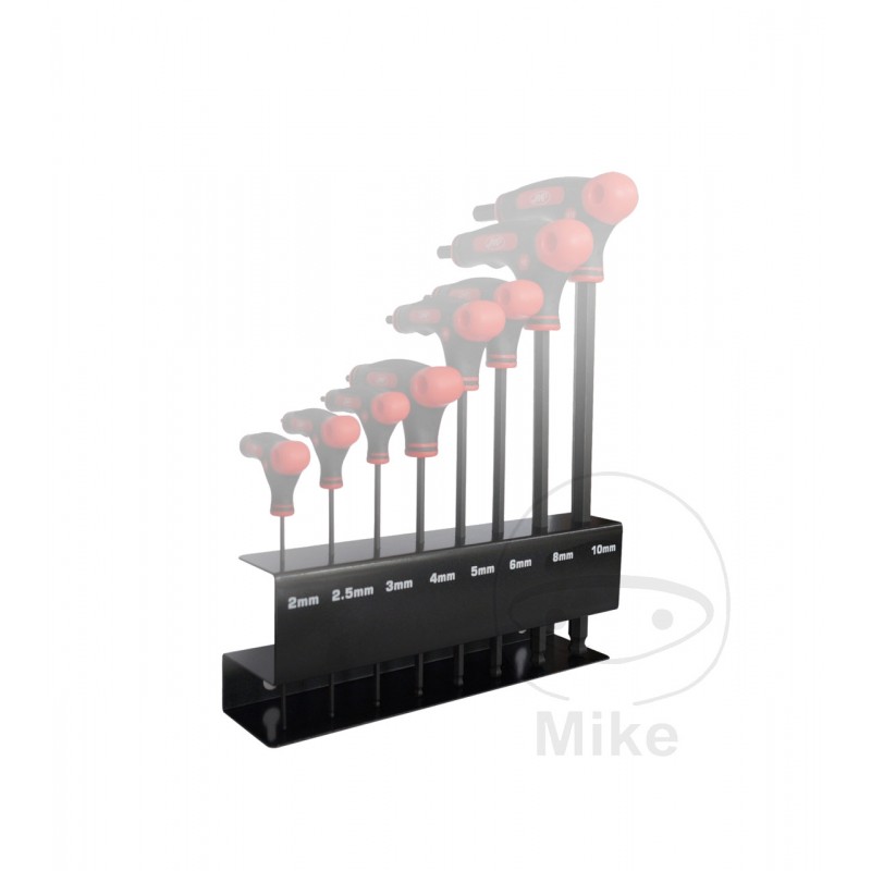 JMP Juego de llaves tipo t para tornillos cabeza hexagonal 8P 2-10 MM INCL SOPORTE 6320235