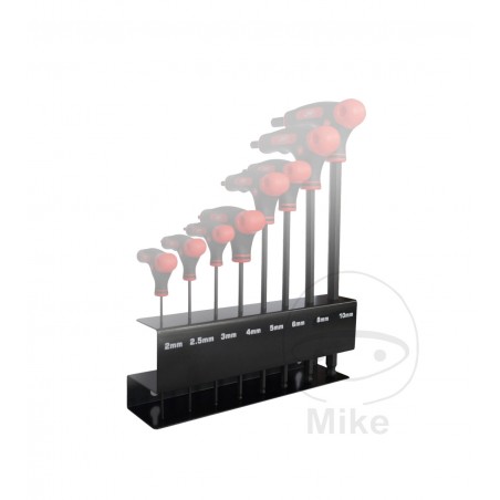 JMP T-Handle Wrench Set for Hex Head Screws 8P 2-10 MM INCL. HOLDER 6320235