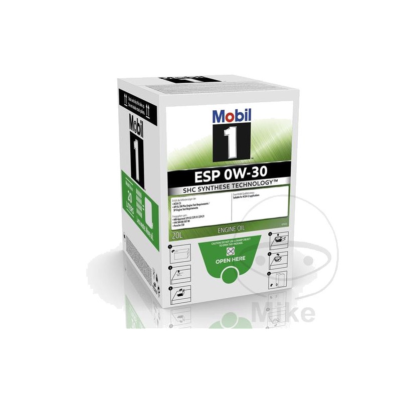 MOBIL Aceite r grifo integrado bolsa en caja 0W30 ESP SHC 20L 1™ 0W-30 5584772