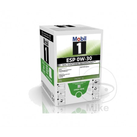 MOBIL Oil with integrated tap, bag in box, 0W30 ESP SHC 20L 1™ 0W-30 5584772