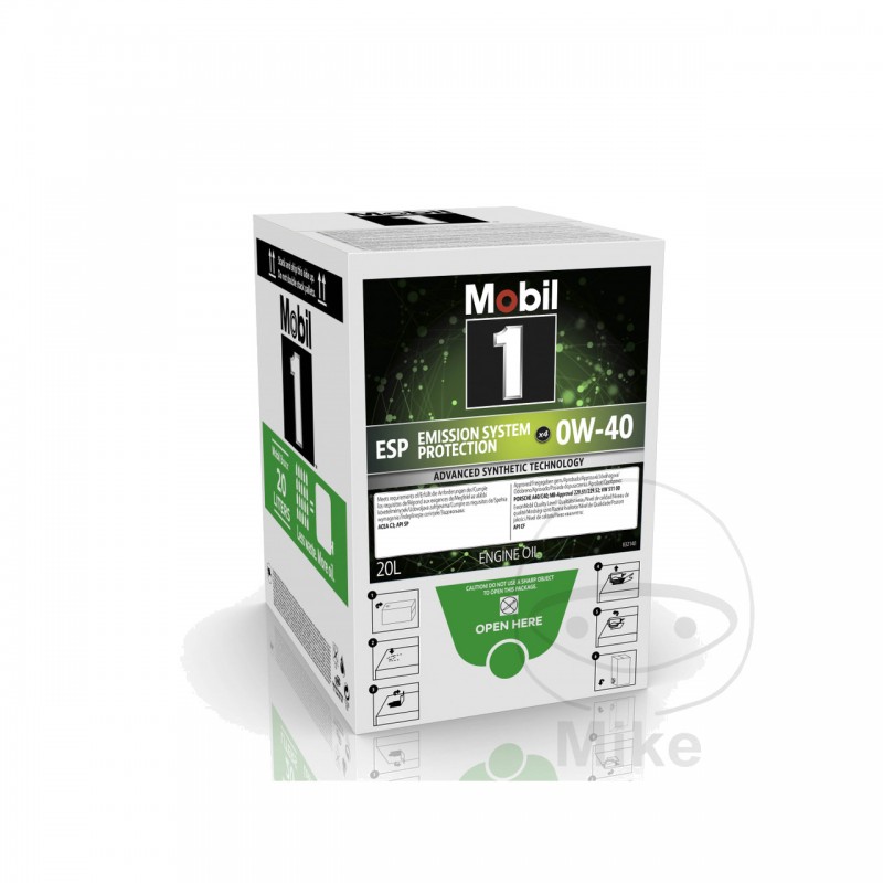 MOBIL Aceite r con grifo integrado bolsa en caja 0W40 ESP X4 20 L 1™ 0W-40 5584778