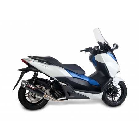 Homologated exhaust  4T black carbon