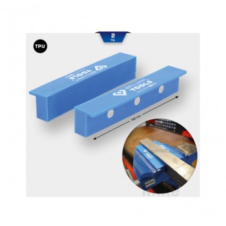 KS TOOLS Mordazas para tornillo de banco con superficie estriada BOX 150 STRUKTUR 6420006