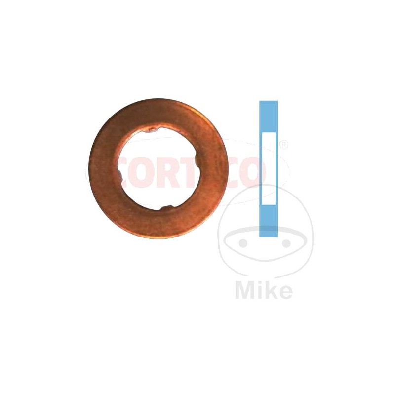 CORTECO Sealing ring for injector holder nozzle sealing, six pieces, 7.2/7.7X13X1.5 MM, 6 BLI, 4553933