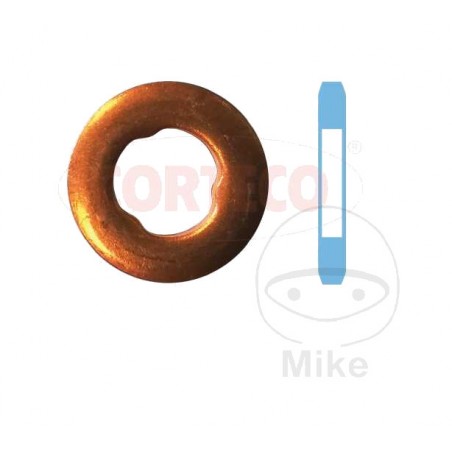 CORTECO Sealing Ring for Injector Holder Nozzle Sealing, Five Pieces, 7.3X15X1.6 MM BLI 4554118