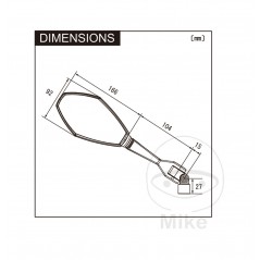 DAYTONA Universal Left Motorcycle Rearview Mirror 7090164