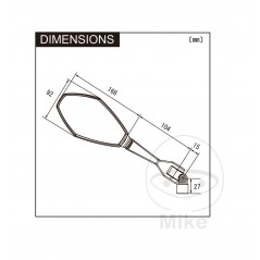 DAYTONA Retrovisor derecho universal para motocicleta 7090165