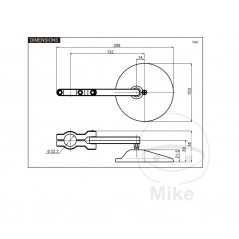 DAYTONA Retrovisor universal para motocicleta 7130832