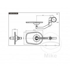 DAYTONA Motorcycle Handlebar End Mirror 7130833
