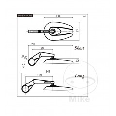 DAYTONA Motorcycle Handlebar End Mirror 7130834