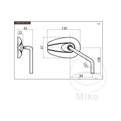 DAYTONA Universal mirror 7130838