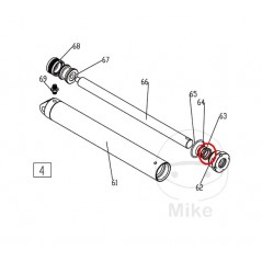 JMP Replacement part for electro-hydraulic motorcycle lift platform GASKET 500 / LUX 6560047