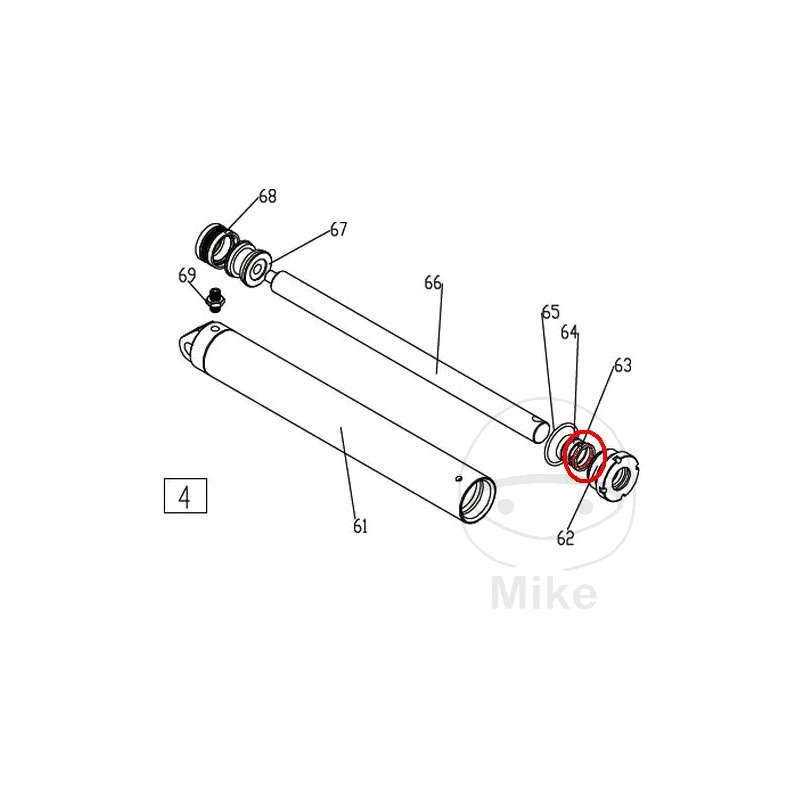 JMP Replacement part for electro-hydraulic motorcycle lift platform GASKET 500 / LUX 6560047