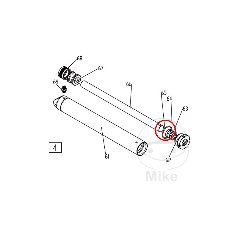 JMP Repuesto para plataforma hidráulica de elevador electrohidráulico motocicletas JUNTA 500 / LUX 6560050