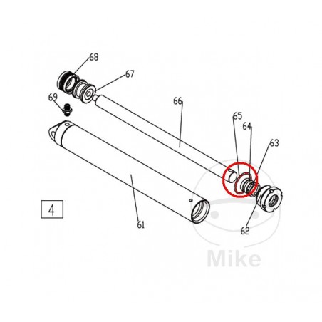 JMP Repuesto para plataforma hidráulica de elevador electrohidráulico motocicletas JUNTA 500 / LUX 6560050