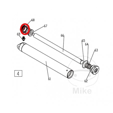 JMP Repuesto para plataforma hidráulica de elevador electrohidráulico motocicletas JUNTA 500 / LUX 6560052