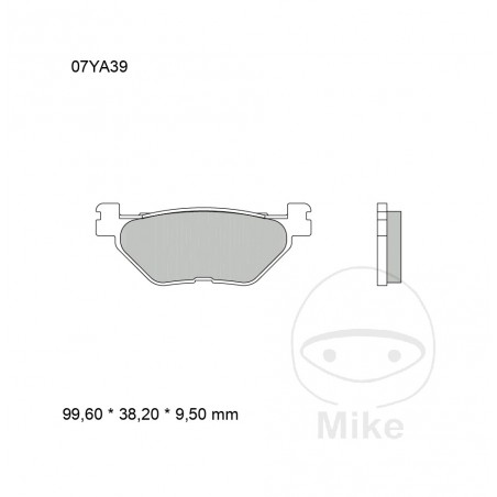 Sintered brake pads for rear SP BRE 7371048