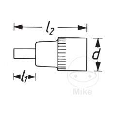 HAZET Standard Length 1/2" 100MM 9MM Allen Socket 6053813