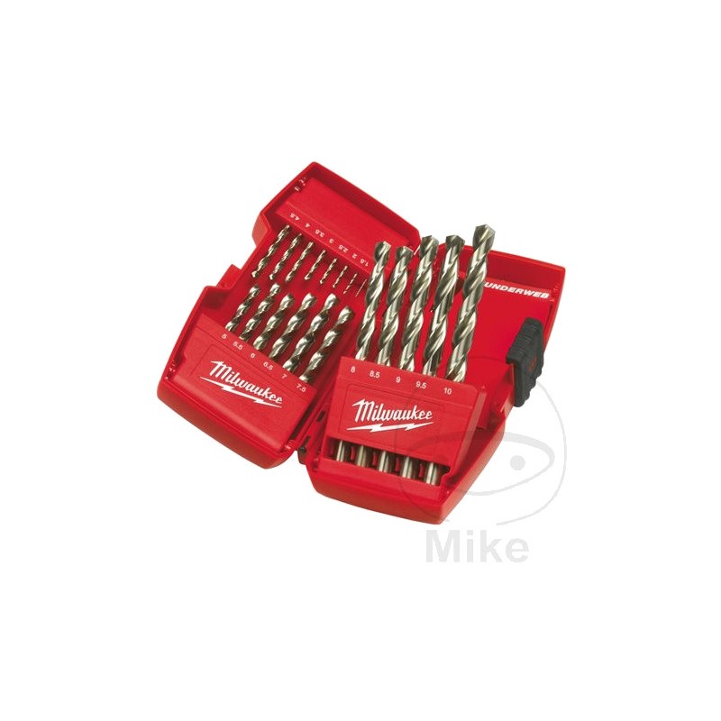 MILWAUKEE Twist Drill Bit Set for Metal 19 PI HSS-G 1-10 MM 6370074