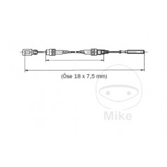 KNOTT Brake Cable with Extended Eyelet 800/1100 LANGLOCHOESE 3382124