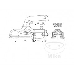 WINTERHOFF Ball Head Hitch 3000 KG 35/40/45/46/50/51 MM 3384013