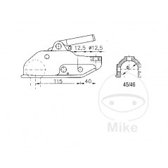 WINTERHOFF Enganche de cabeza con bola 3000 KG 45/46 MM 3384468