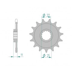 AFAM Standard Steel Pinion 37400-520 1076776003