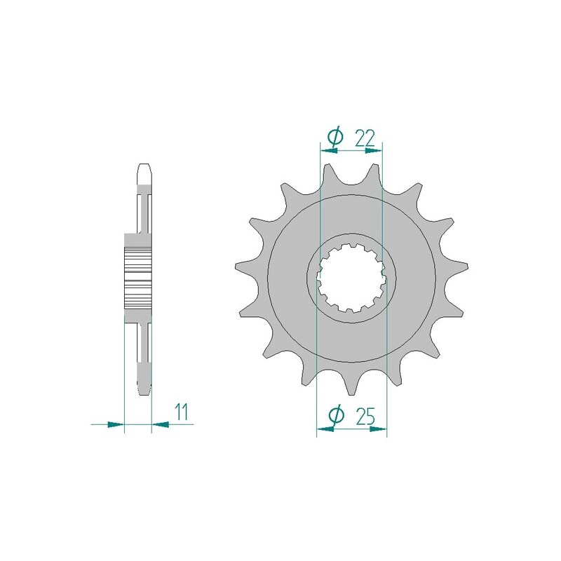 AFAM Standard Steel Pinion 37400-520 1076776003