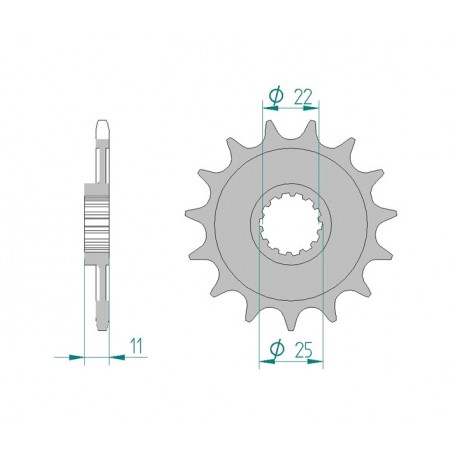 AFAM Standard Steel Pinion 37400-520 1076776003