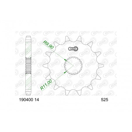 AFAM Standard Steel Pinion 190400-525 1151195001