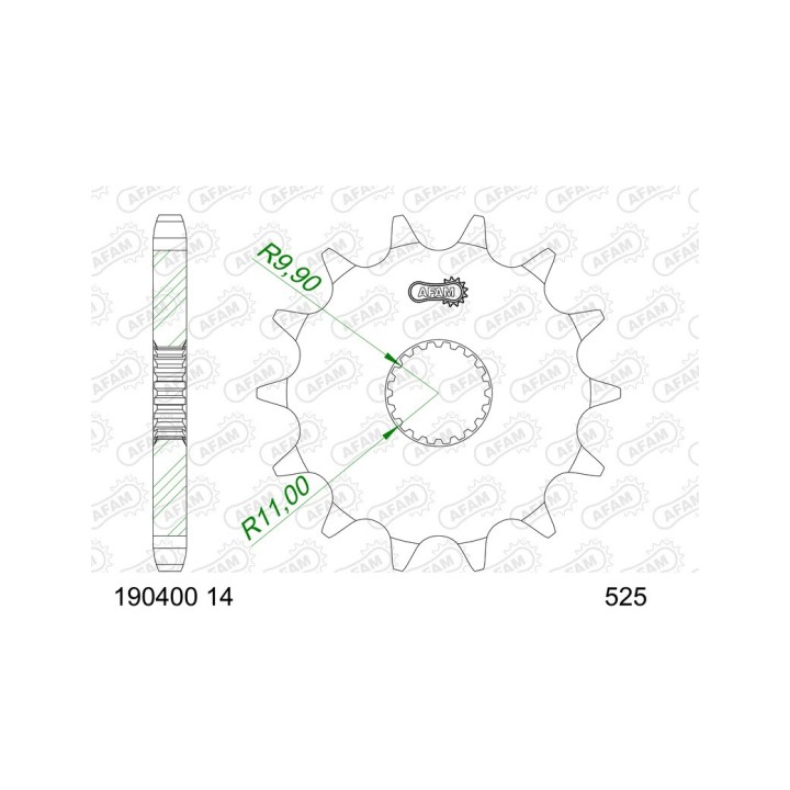 AFAM Standard Steel Pinion 190400-525 1151195001