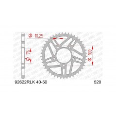 AFAM Corona plato de acero estándar 92622-520 1152739001