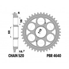 PBR Corona plate made of hardened c45 steel 4640-520 1151200001