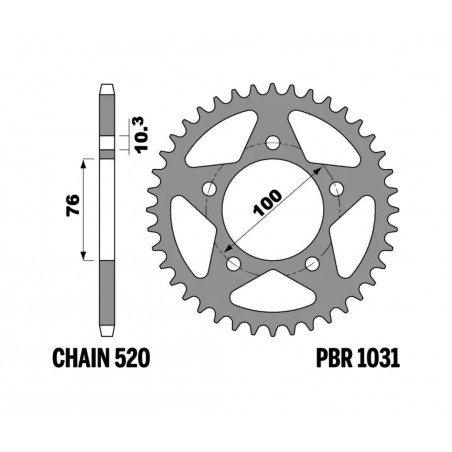 PBR Corona plate steel c45 standard 1031 520 1151543001