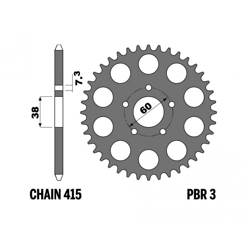 PBR Corona plato de acero estandar 415 1153255001