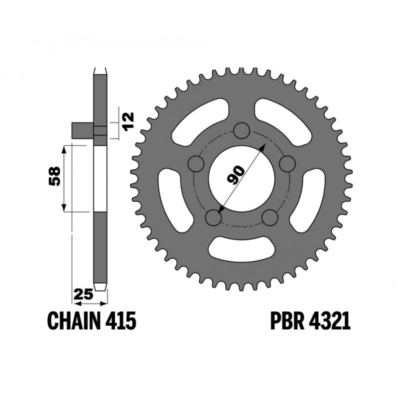 PBR Standard C45 Steel Crown Plate 4321-415 1153259001